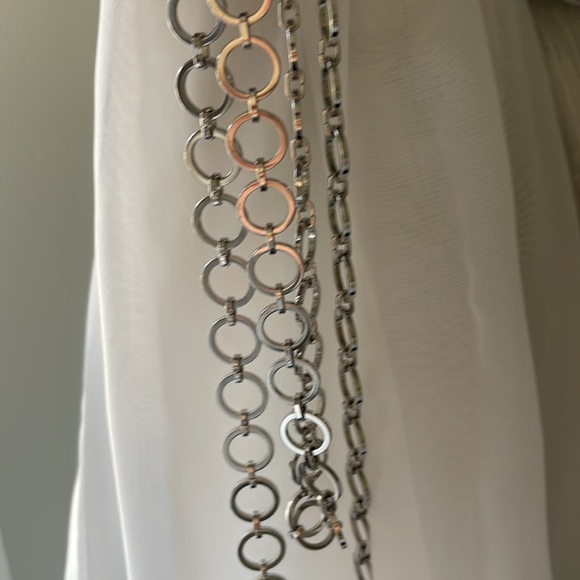 CK Calvin Klein Silver chain belt, adjustable 38 inches - Picture 13 of 17